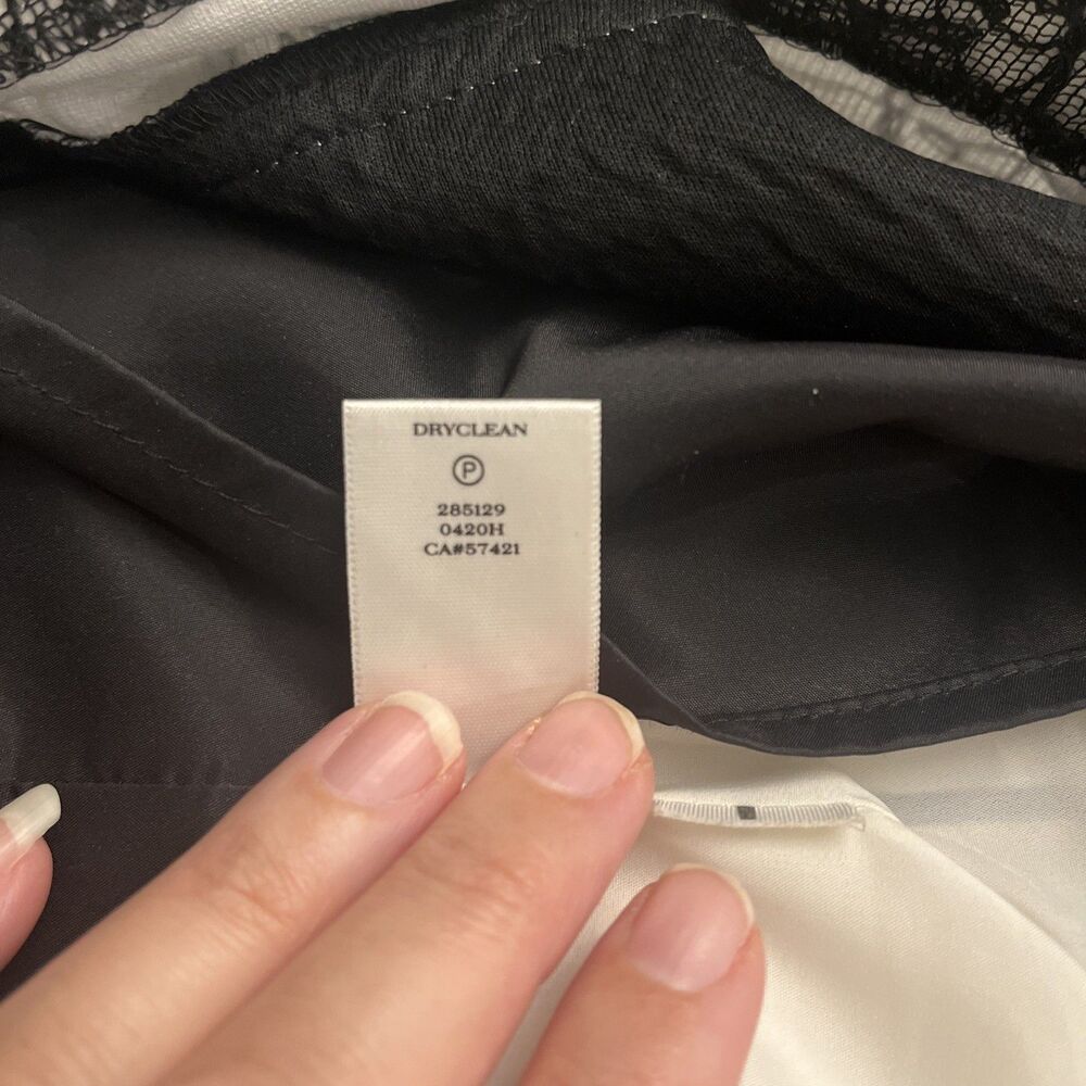 Ann Taylor Geometric Sleeveless Black and White Classic Cocktail  Dress size 8 - Picture 9 of 11